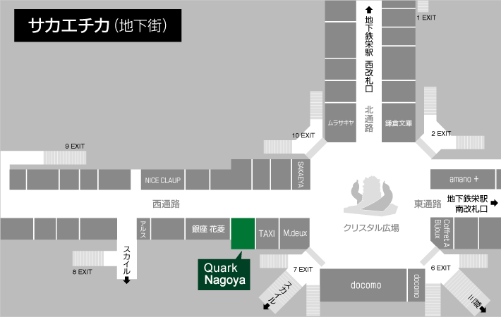 QUARK Nagoya map
